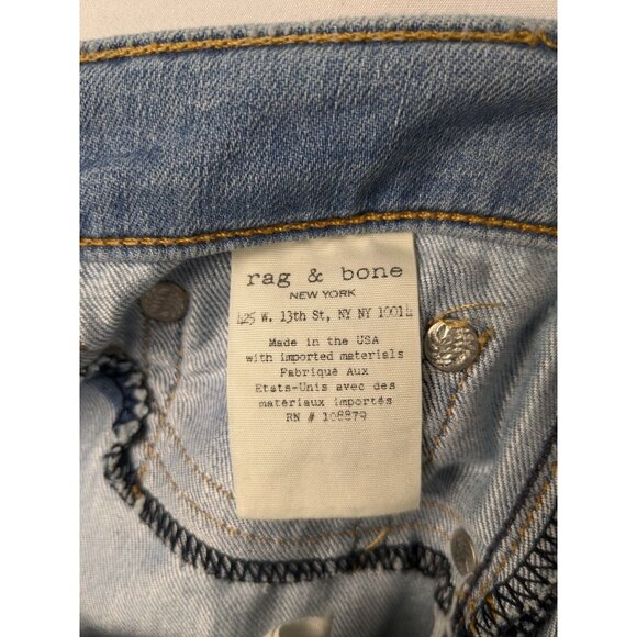 Rag & Bone Jeans Womens 25 Light Wash Skinny Raw Hem - Picture 3 of 10